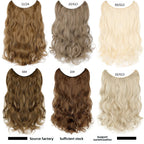 Seamless Fish Line Hair Extension Curly Synthetic Wig