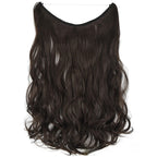 Seamless Fish Line Hair Extension Curly Synthetic Wig
