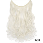 Seamless Fish Line Hair Extension Curly Synthetic Wig