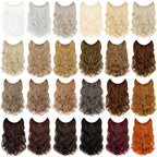 Seamless Fish Line Hair Extension Curly Synthetic Wig