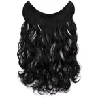 Seamless Fish Line Hair Extension Curly Synthetic Wig