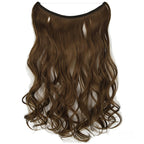 Seamless Fish Line Hair Extension Curly Synthetic Wig