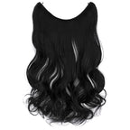 Seamless Fish Line Hair Extension Curly Synthetic Wig