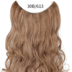 Seamless Fish Line Hair Extension Curly Synthetic Wig